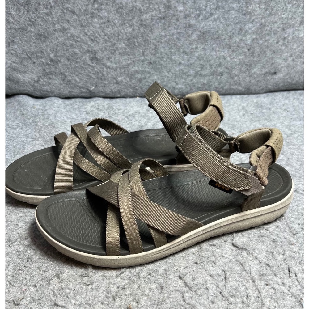 Teva Elzada Sandal Web Olive Green Strappy Hiking Sandals Comfort Womens 10
